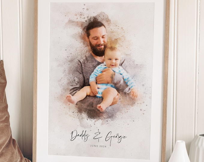 Custom Portrait Family Print, Personalized Gift for Family, Our Family ...