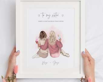 Personalized Best Friend Print, Best Friend Gift, Friendship Gift, Birthday Bestie Gifts, Birthday Gift for Her, Gift for Sister, CP