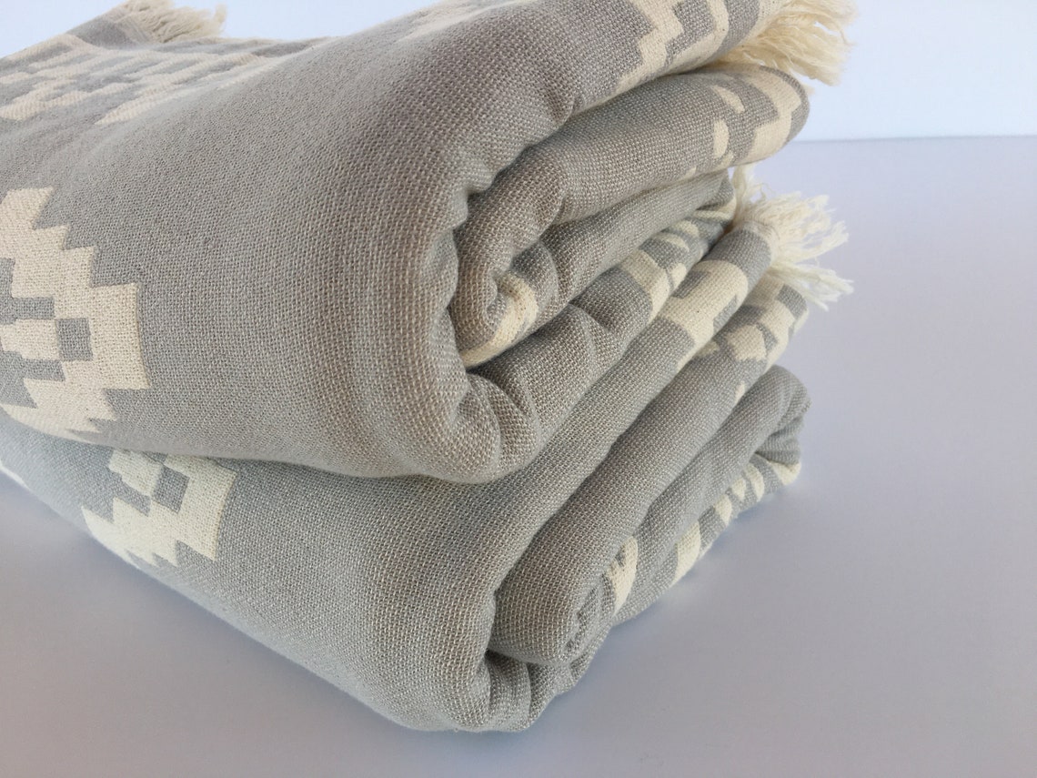 Gray Blanket Throw Set 51x67 Weighted Throw Etsy