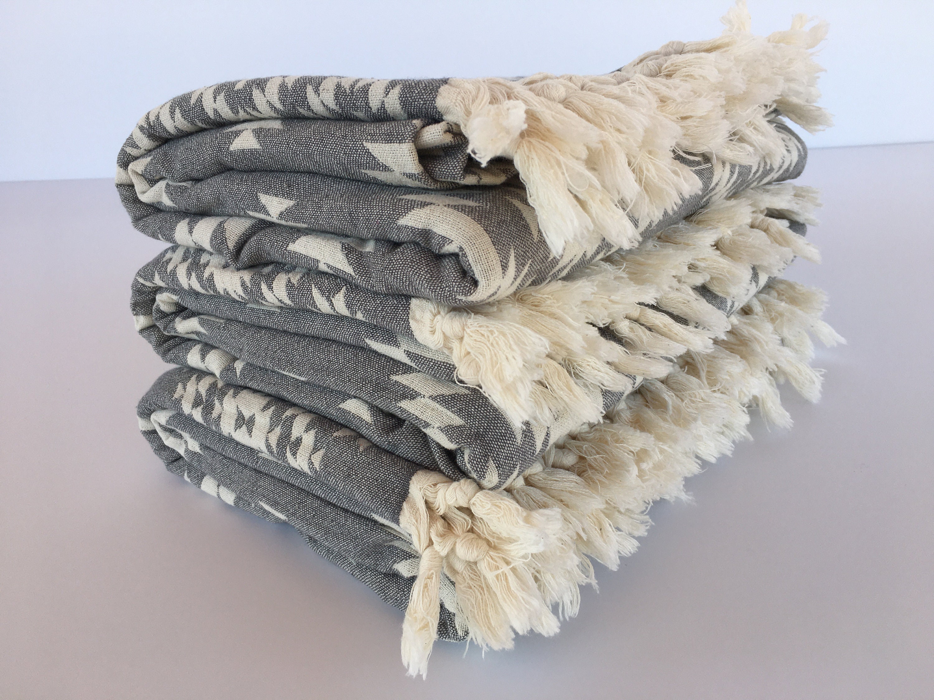 Turkish Blanket Set of 3 51x67 Turkey Aztec Etsy