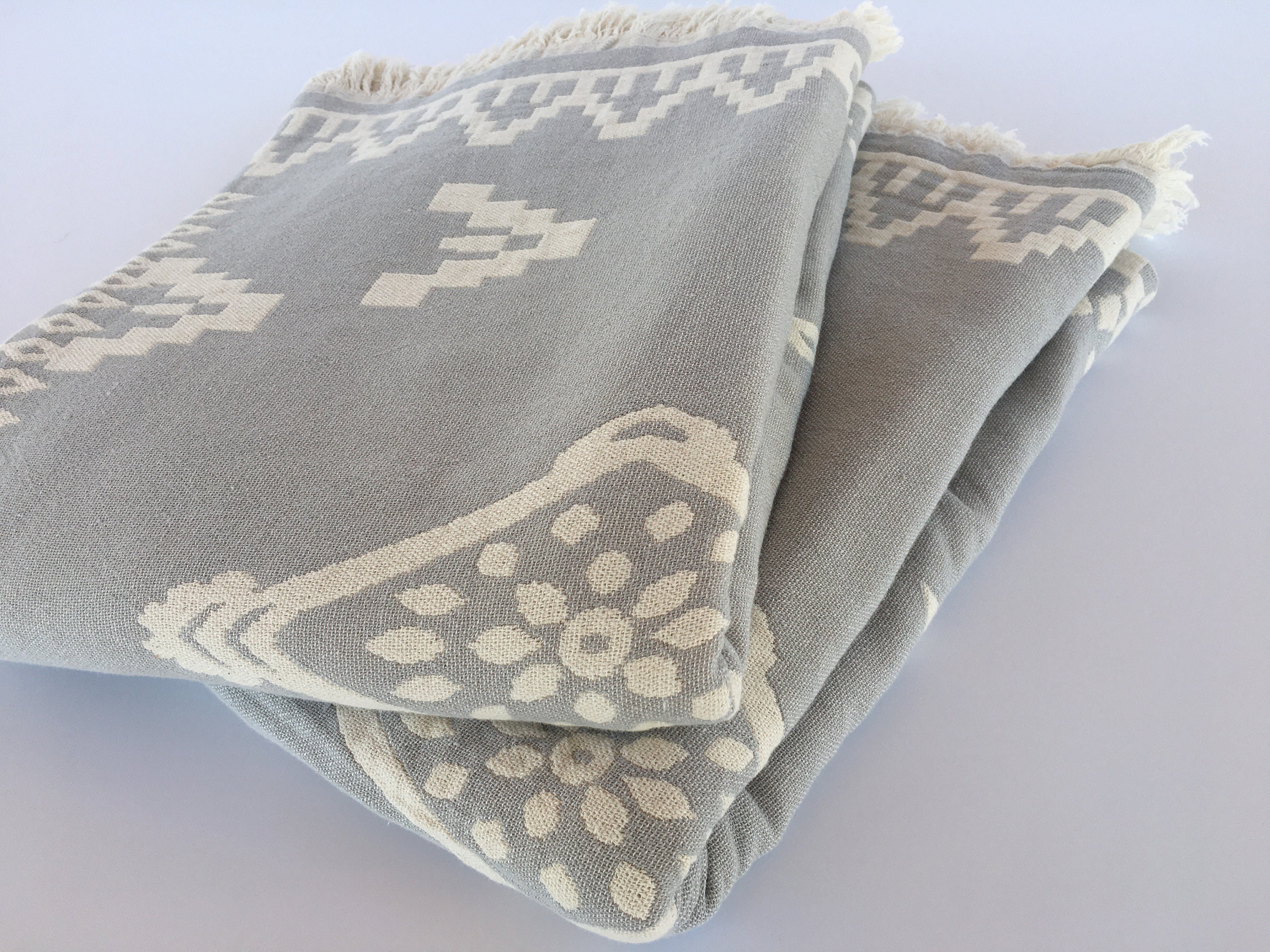 Gray Blanket Throw Set 51x67 Weighted Throw Etsy