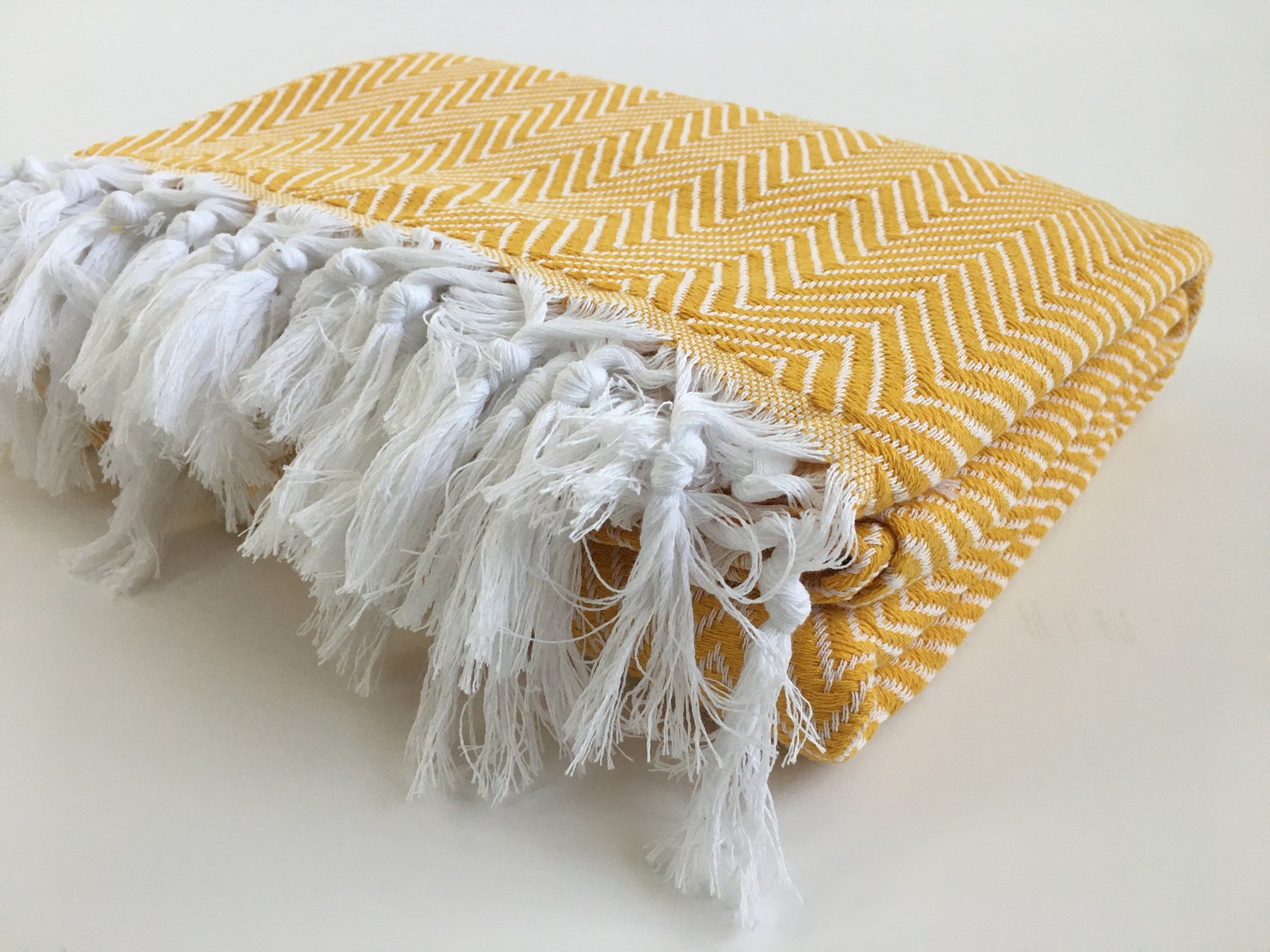 Turkish Yellow Blanket Cotton Bulk Blanket Throw Large Beach Etsy