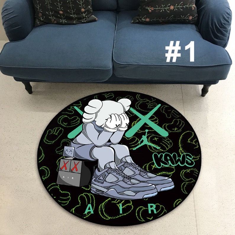 Street Fashion Style Graffiti Streetwear Cool Plush Floor Rug Etsy