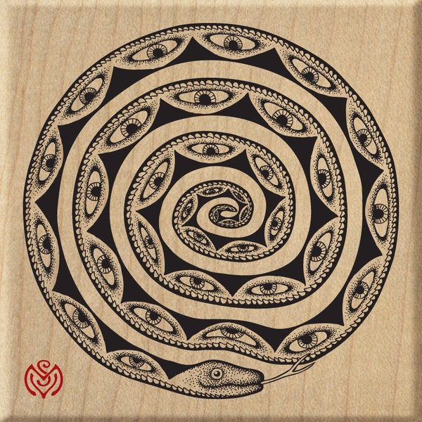 All Seeing Snake Rubber Stamp By Meer Images for all Sorts of Crafts like Journaling, Scrapbooking, Collage, Card Making and Much More!