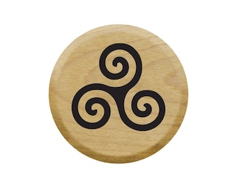 Winzige Triskel Stempel, Wirbel Planer Stempel, Design Stempel
