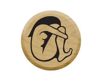 Nude Woman Rubber Stamp, Bullet Journaling, Small Maple Wood Stamp