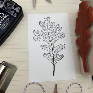 Life Sized Oak Leaf Rubber Stamp for all Sorts of Crafts like Journaling, Scrapbooking, Collage, Card Making and Much More!