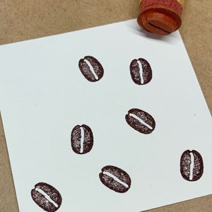 Koffieboon rubberen stempel voor scrapbooking, dagboekaantekeningen, kaarten maken, bullet journals en nog veel meer