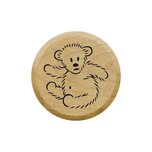 Tiny Teddy Bear Rubber Stamp, Cute Mini Stamp, Planner Stamp, Calendar Stamp