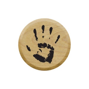 Right Hand Print Rubber Stamp for Scrapbooking, Journal Entries, Card Making, Bullet Journals and Much More