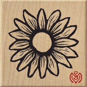 Sello de goma de flor de margarita para artes y manualidades