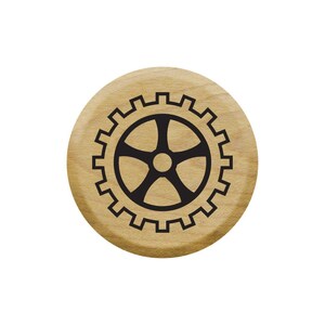 Tiny Gear Rubber Stamp, Gear Planner Stamp for Scrapbooking, Journal Entries, Card Making, Bullet Journals and Much More
