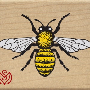 Honey Bee Rubber Stamp for Scrapbooking, Journal Entries, Card Making and Much More
