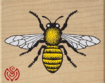 Honey Bee Rubber Stamp for Scrapbooking, Journal Entries, Card Making and Much More