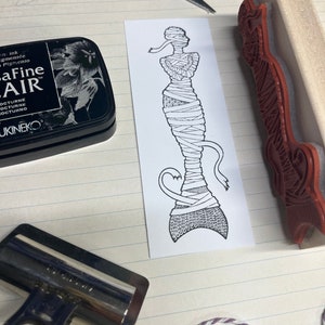 Mer-Mummy Rubber Stamp for all Sorts of Crafts like Journaling, Scrapbooking, Collage, Card Making and Much More!