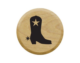 Cowboy Boot Rubber Stamp, for Scrapbooking, Journal Entries, Card Making, Bullet Journals and Much More