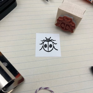Timbro in gomma Coccinella per scrapbooking, voci di diario, creazione di cartoline e molto altro ancora