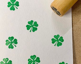 Lucky Clover Rubber Stamp Four Leaf Clover Rubber Stamp Lucky Clover Stamp Good Luck Stamp Shamrock Stamp St. Patrick's Day Stamp