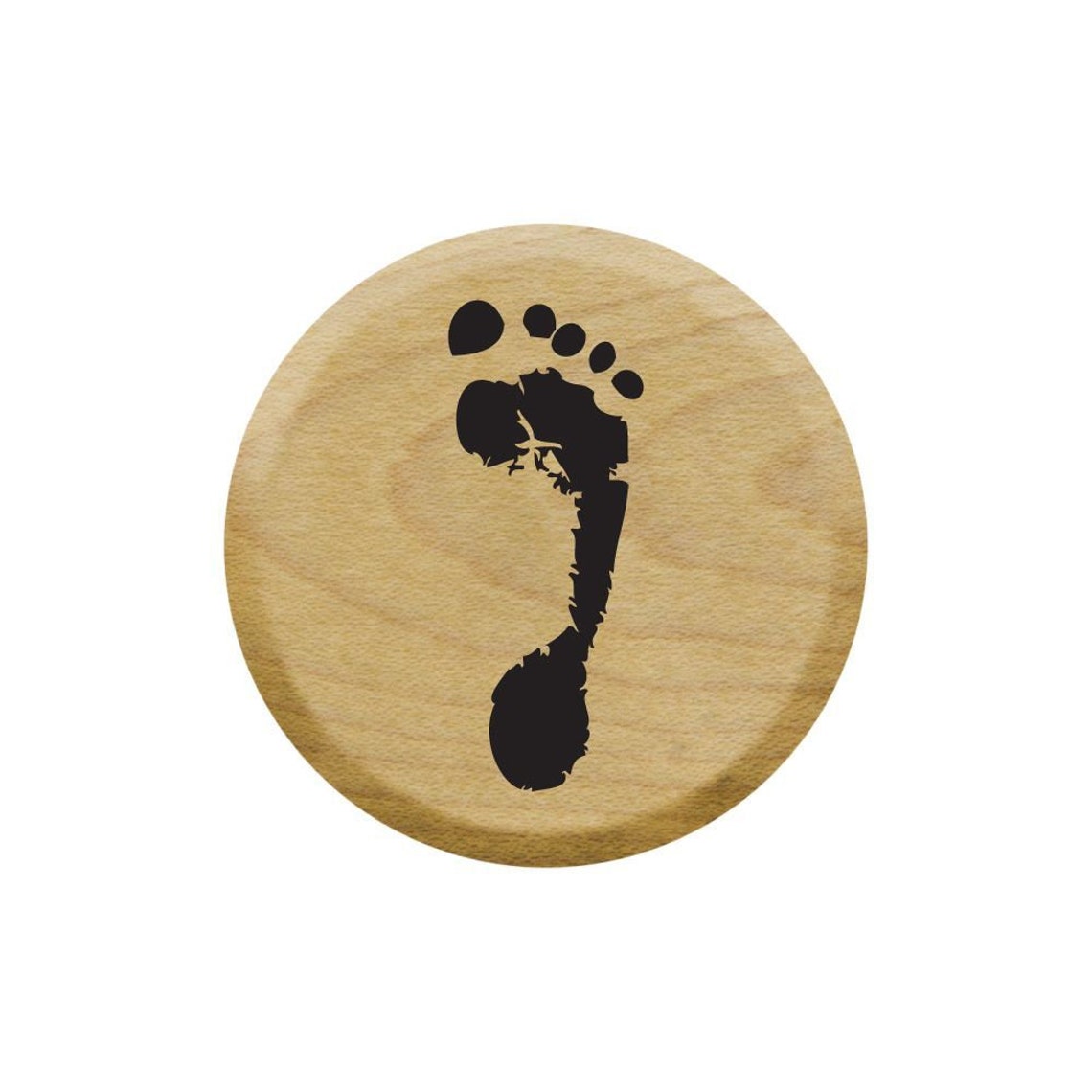 Right Foot Print Rubber Stamp Etsy