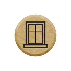 Tiny Window Rubber Stamp, Planner Stamp, Journal Stamp, Small Window