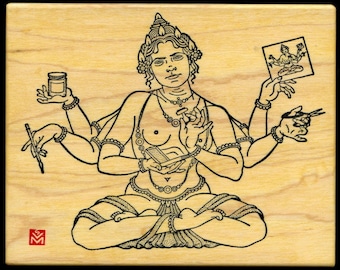 Stamping Goddess Rubber Stamp for all Sorts of Crafts like Journaling, Scrapbooking, Collage, Card Making and Much More!