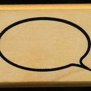 Links gerichte Word Bubble-rubberstempel voor kunsttijdschriften, citaten en kaarten maken