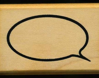Nach links gerichteter Wortblasen-Stempel für Kunstjournale, Zitate und Kartenherstellung