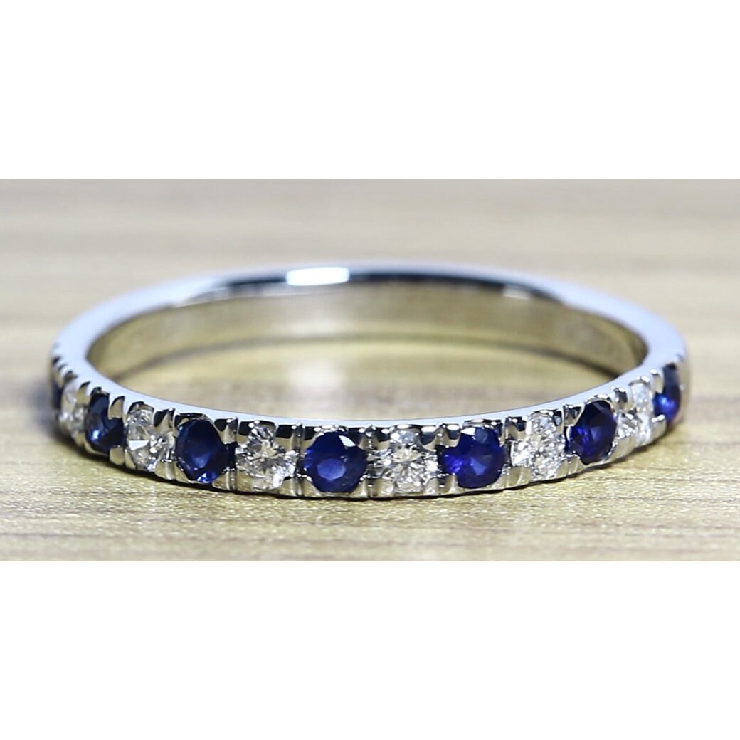 Platinum diamond and hotsell sapphire eternity ring