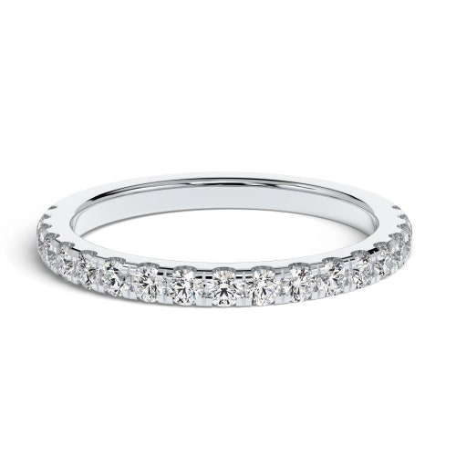 Platinum 950 Diamond Half Eternity Ring Platinum - Etsy