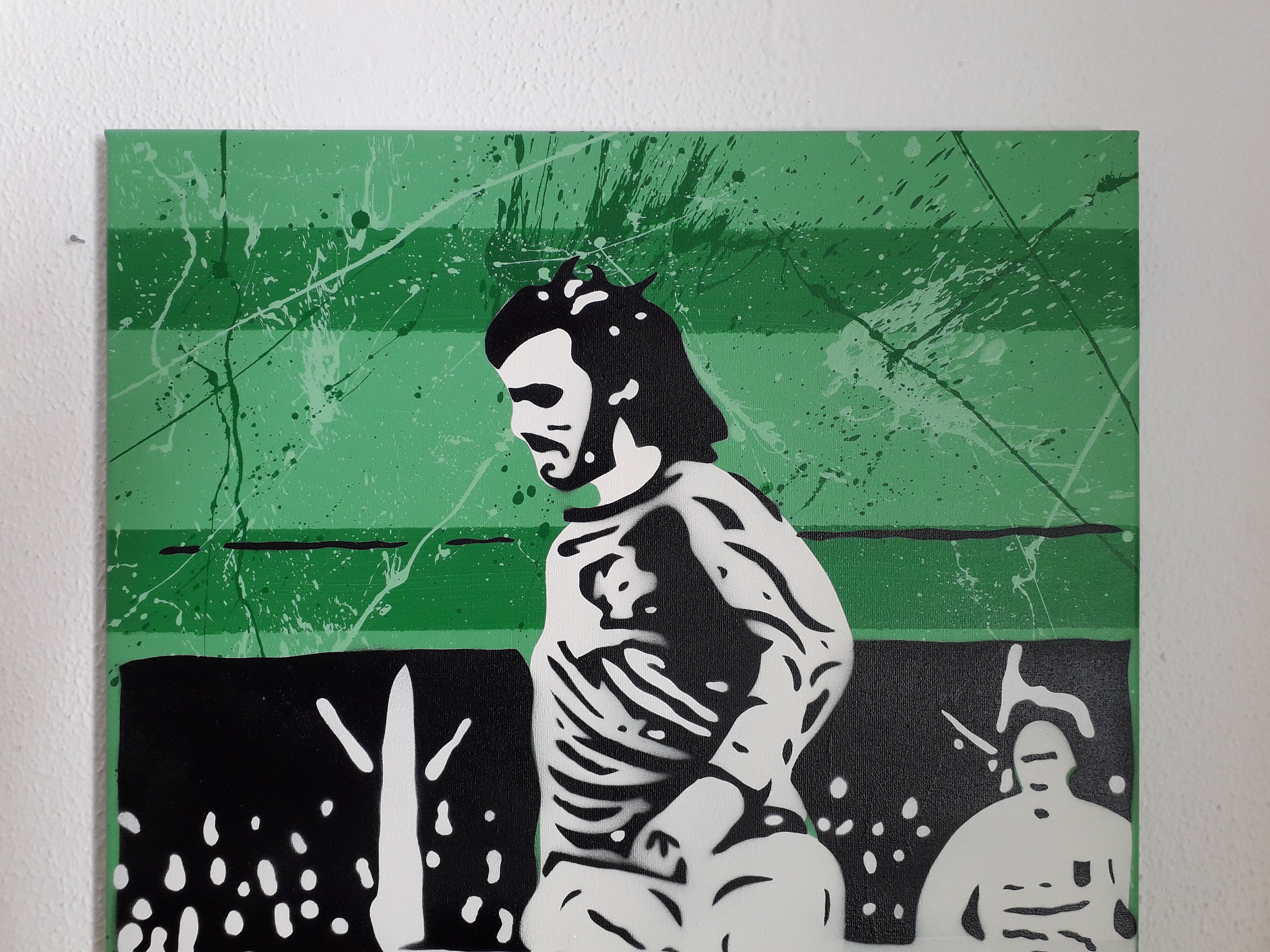 Spray Paint Painting Acrylic and Spray Paint Stencil Graffiti