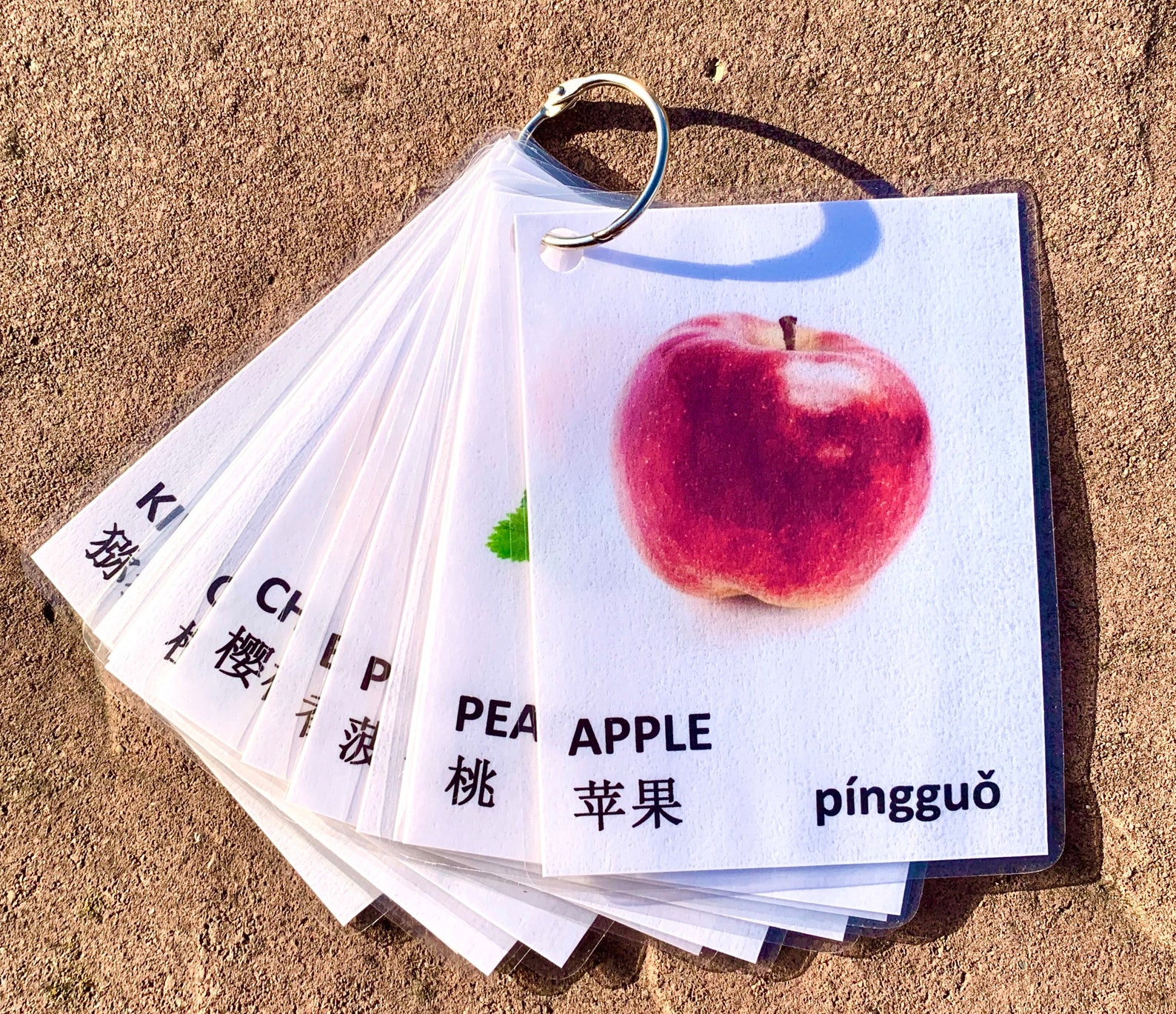 Mandarin Chinese Pinyin Flash Cards Fruit Laminated Etsy Mandarin Chinese Pinyin Flash Cards Fruit Laminated Etsy