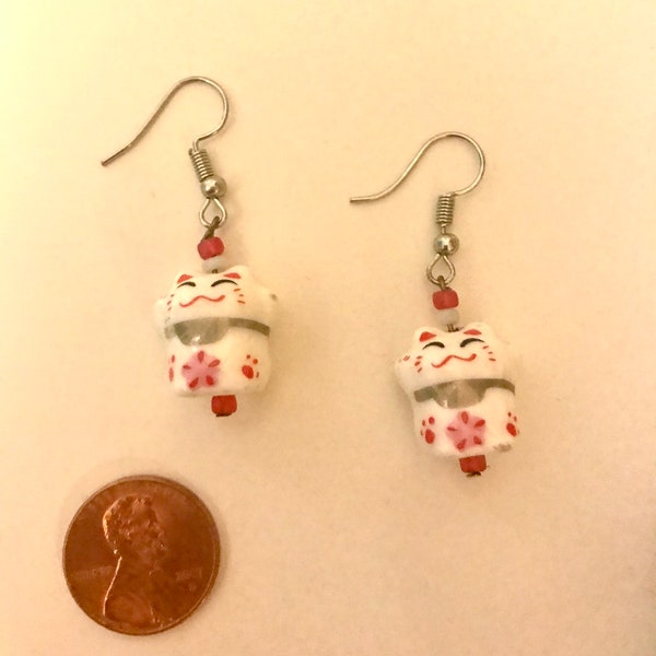 Lucky Cat Earrings