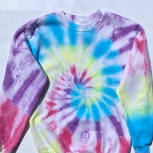 Kids NEON Tie Dye Crewneck // Tie Dye Sweatshirt // Girls Tie Dye Sweatshirt // Boys Tie Dye Sweatshirt // Handmade Tie Dye
