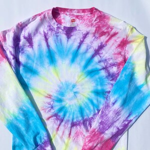 NEON Langarm & Rundum Krawatte Farbstoff / / Womens Langarm Tie Dye / / Mens Tie Dye Sweatshirt / / Womens Tie Dye Sweatshirt