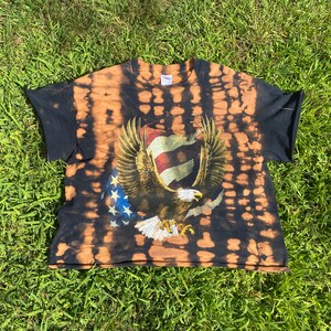 American Eagle // América // Camiseta vintage // Tie Dye reverso // Camisa Tie Dye // Tie Dye marrom preto // Camisa de lavagem ácida // Camiseta Boyfriend
