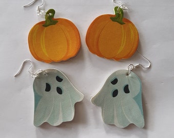 Faux Leather Halloween Earrings
