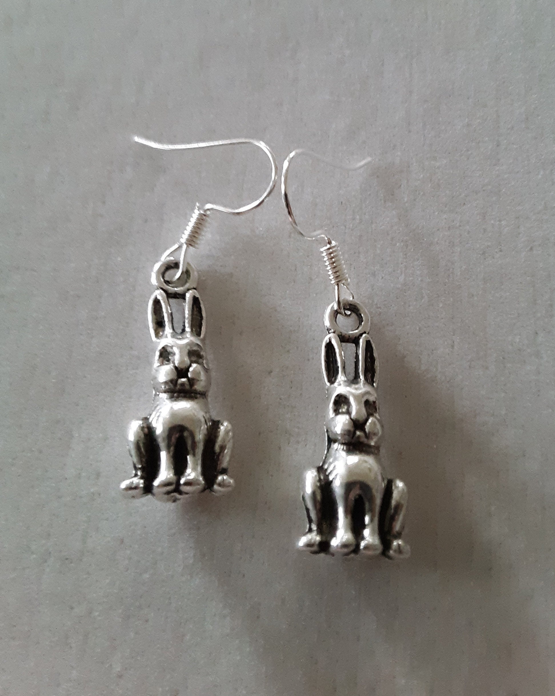 3D Bunny Earrings Etsy