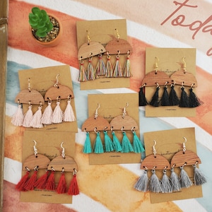 Macrame Tassels, Macrame Earrings, Handmade Jewelry