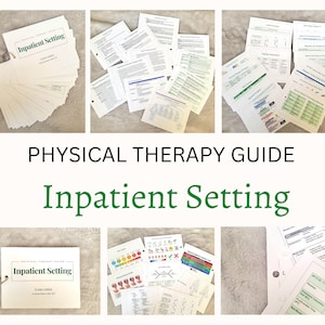 Physical Therapy Guide in the Inpatient Setting | Clinical Pocket Reference Flashcards | PT School Gift