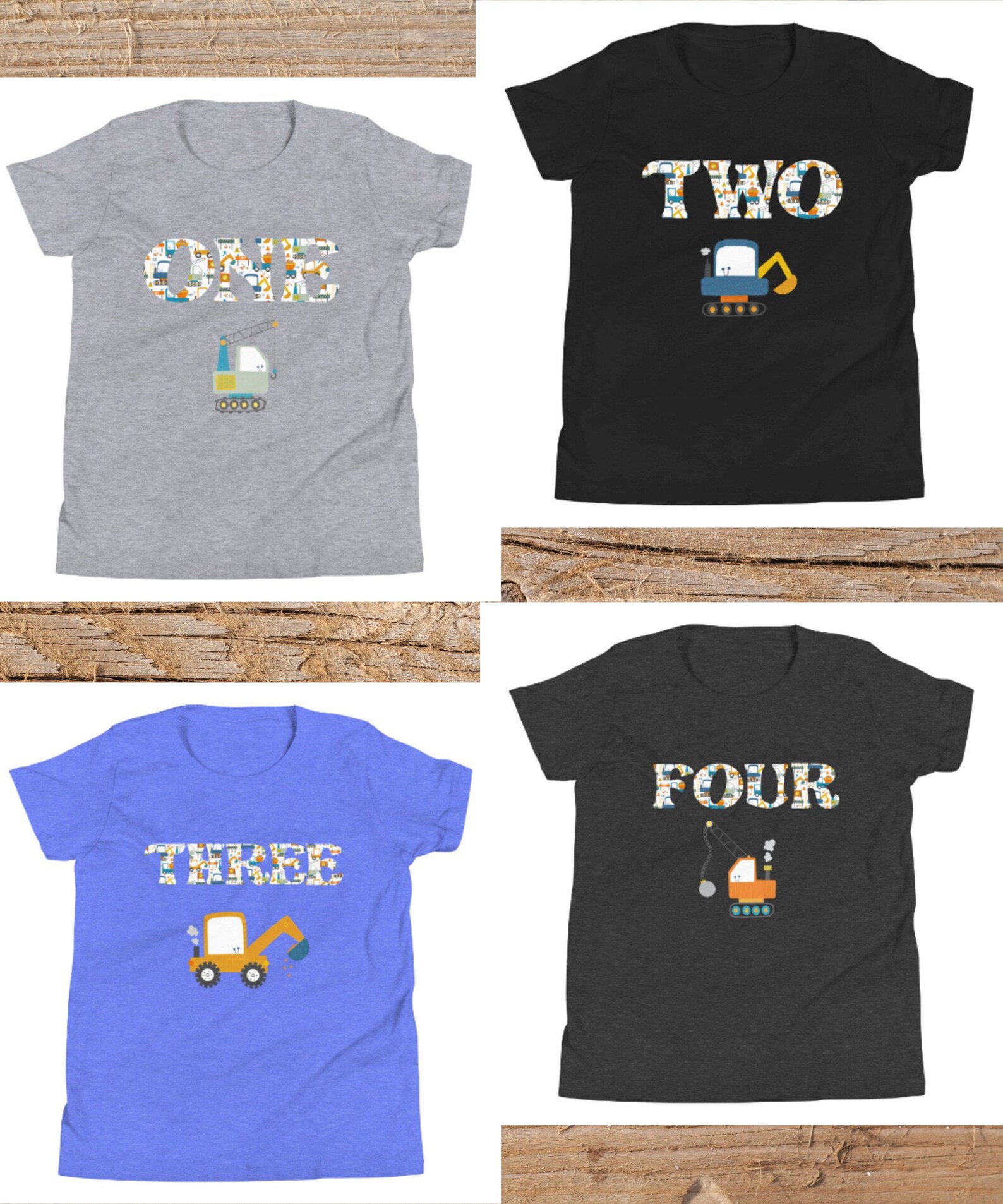 Boy Construction Birthday Shirt Toddler Boy Birthday Party Etsy