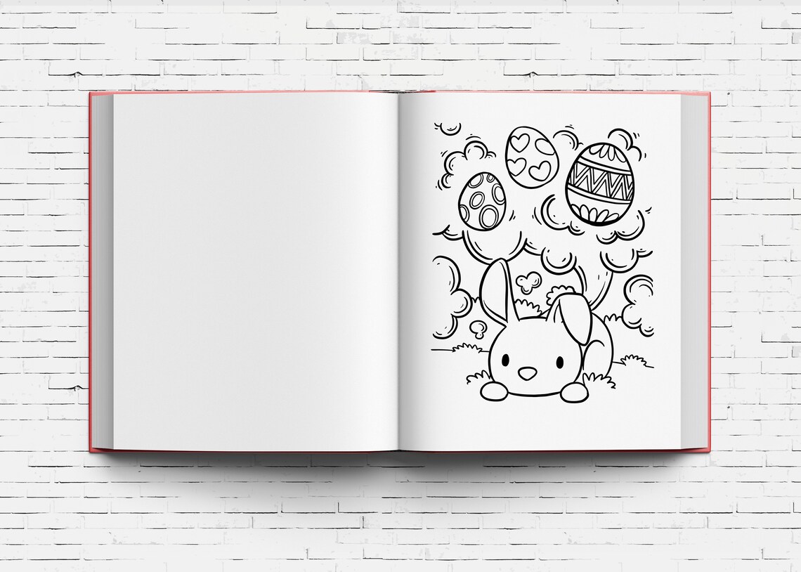 Download Kdp Coloring Book Funny Farting Rabbit and Easter Egg | Etsy