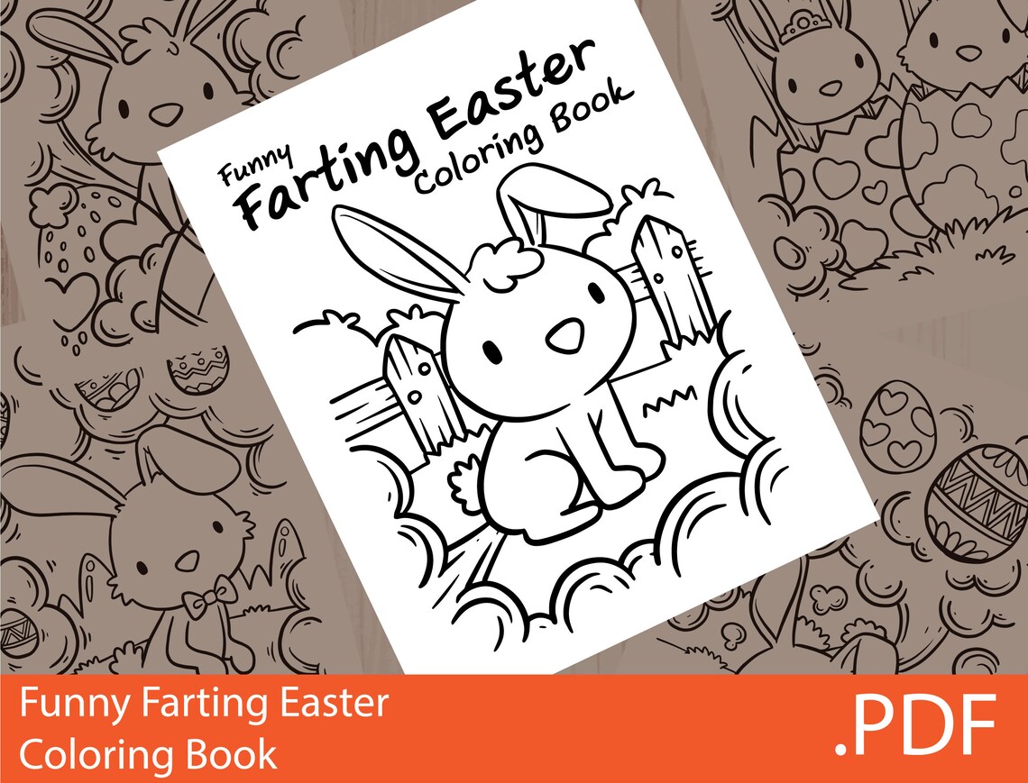Download Kdp Coloring Book Funny Farting Rabbit and Easter Egg | Etsy