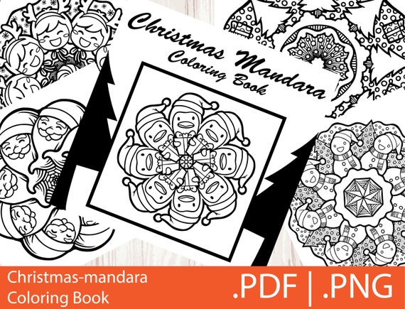 Download Christmas Mandara Coloring Book Pdf Printable Activity Book For Amazon Kdp Interior Template Low Content Books