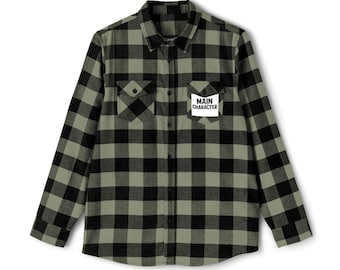 Hauptfigur Flanellhemd | Karierte Taschengrafik