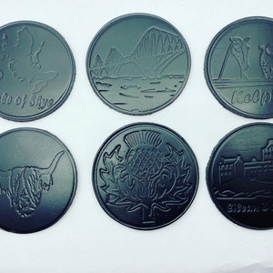 Bespoke Italian leather coasters
