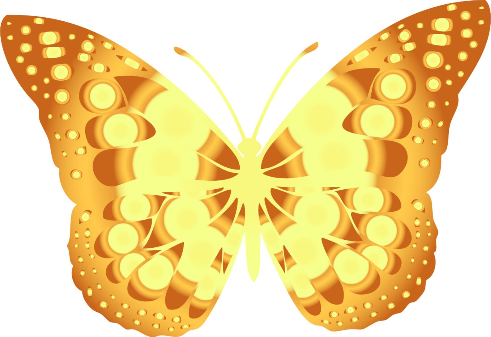 Gold Butterflies Set of 6 Image Pack Gold Butterflies Etsy