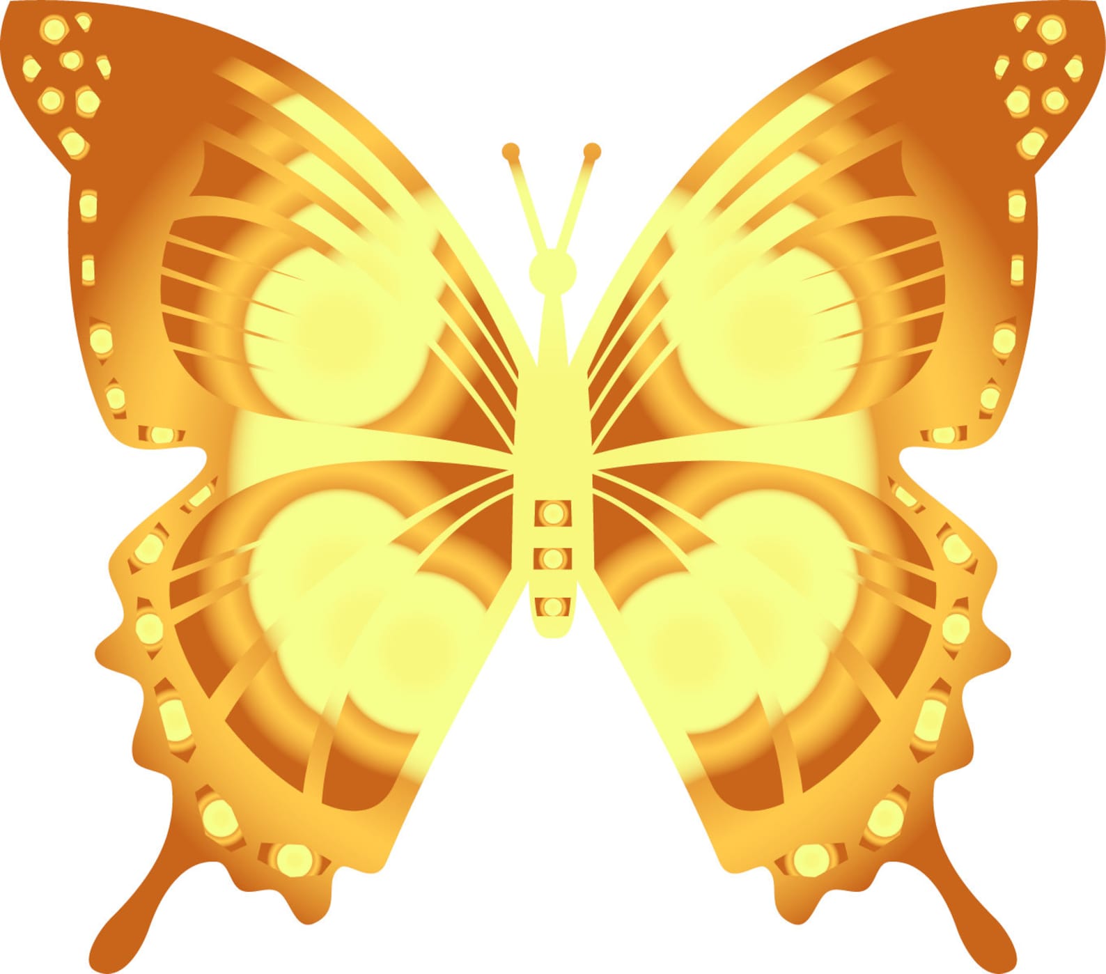 Gold Butterflies Set of 6 Image Pack Gold Butterflies Etsy