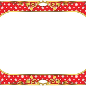 Digital golden frames / Printable borders clip art pack/ Vector illustrator, png, svg, jpg, psd, eps files/ No.14/ Ready for use