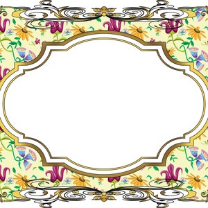 Digital golden frames / Printable borders clip art pack/ Vector illustrator, png, svg, jpg, psd, eps files/ No.2/ Ready for use
