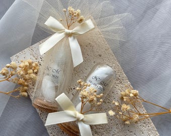 Personalized Italian wedding favors - wrapped in tulle - high-quality almonds - Nikah Seker isimli